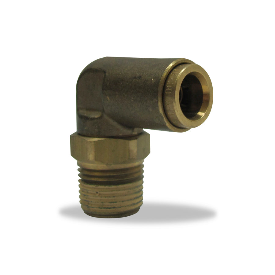 Push-Lock Air Brake Fitting, 90° Male Swivel Elbow