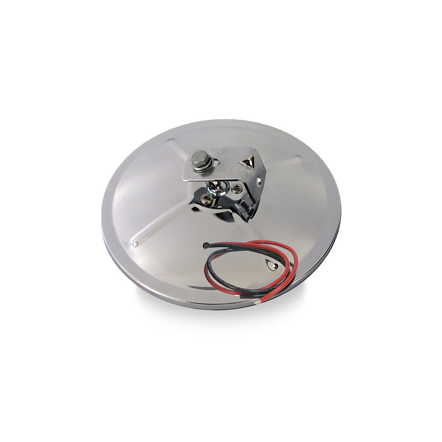 8-1/2" Center Mount Convex Mirror, Stainless Steel Heated