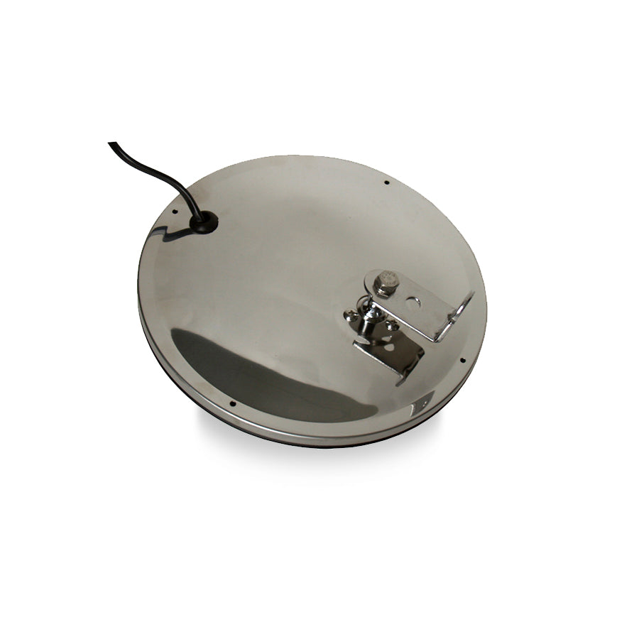 8-1/2" Offset Mount Convex Mirror, Stainless Steel Heated