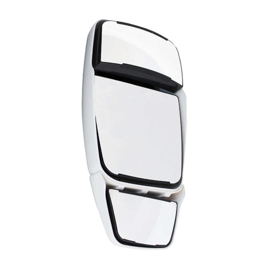 Deluxe w/Top Hat-Inverted, White, Driver Side, Mirror Head Only