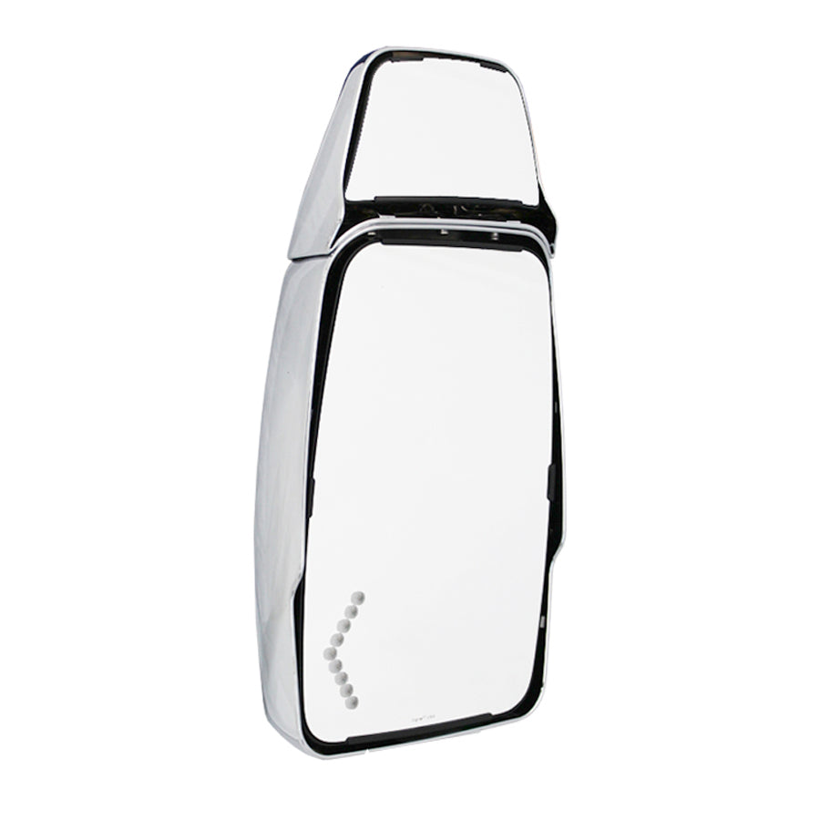Mirror Head: Chrome, Adjustable Full Flat Glass w/ Signal, Driver Side