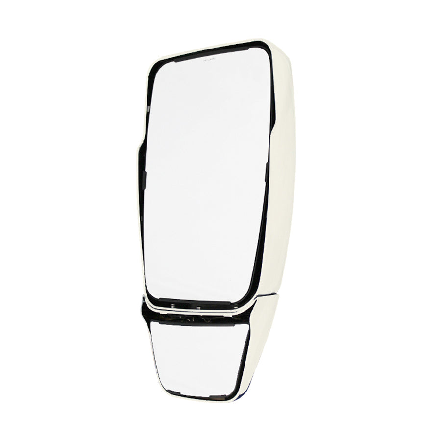 Mirror Head: White, Flat Glass w/ Top Hat, Passenger Side