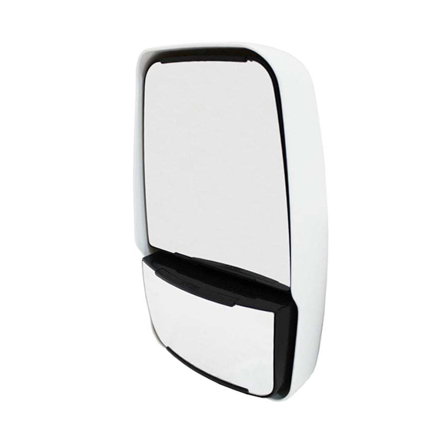 Deluxe Head: White, Flat and Convex Glass, Passenger Side