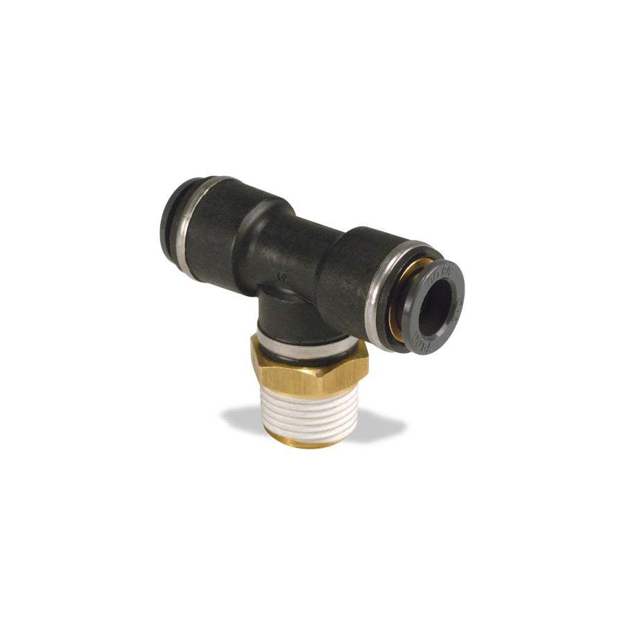 Push-Lock Air Brake Fitting, Male Branch Swivel Tee