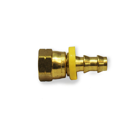 SAE 45° Flare Fittings, Hose Barb to Female Flare Swivel