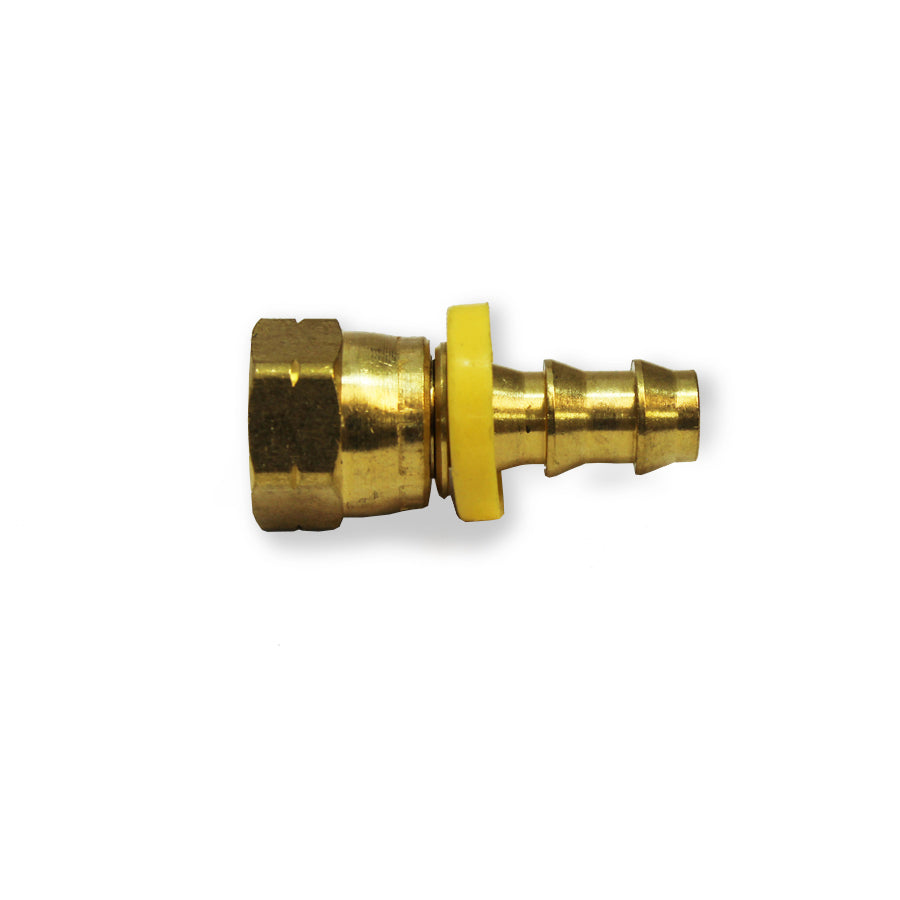 SAE 45° Flare Fittings, Hose Barb to Female Flare Swivel