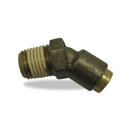 Push-Lock Air Brake Fitting, 45° Male Fixed Elbow