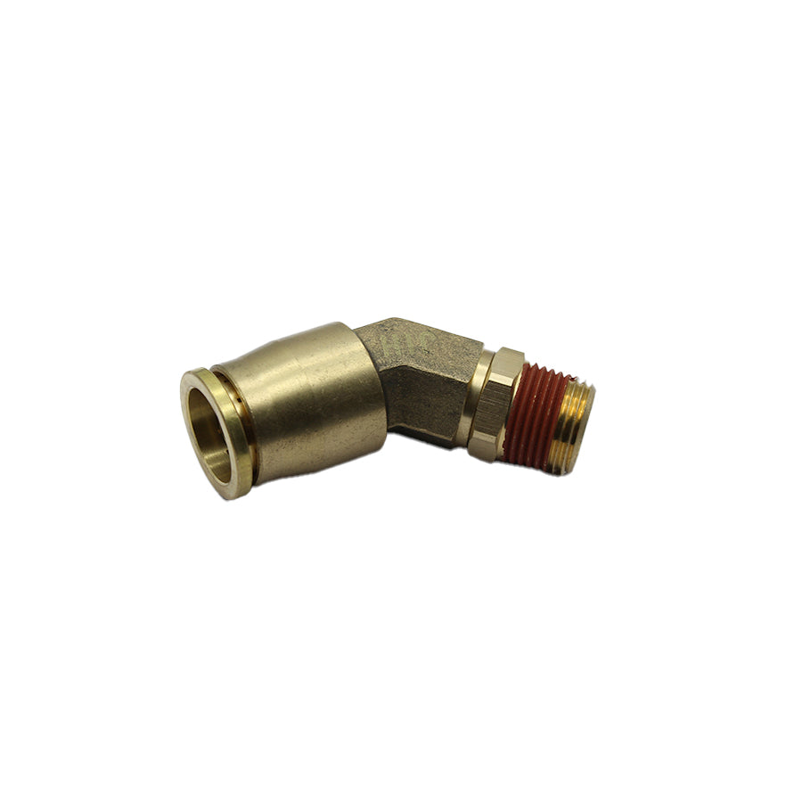 Push-Lock Air Brake Fitting, 45° Male Swivel Elbow