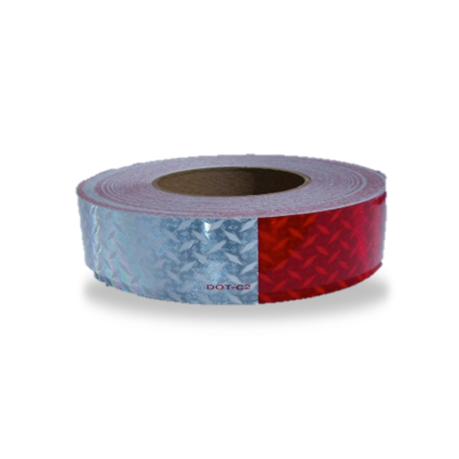 Conspicuity Tape, Red & White Diamond Plate