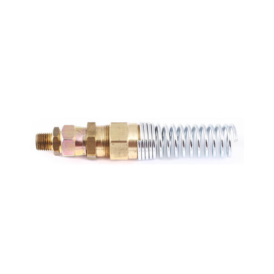Reusable Air Hose Fitting, Swivel Fitting Assembly with Spring