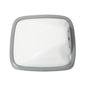 6.5" x 6" Flat Glass, White Steel