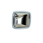 6.5" x 6" Flat Glass, Stainless Steel