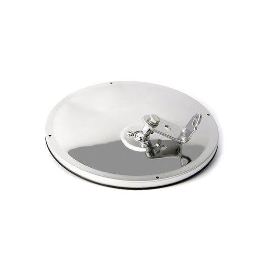 8-1/2" Offset Mount Convex Mirror, Stainless Steel