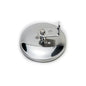 5" Center Mount Flat Glass Mirror,  Stainless Steel