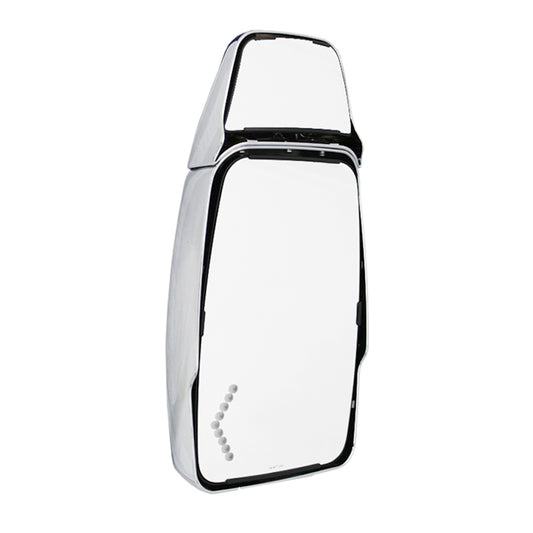 Mirror Head: Chrome, Adjustable Full Flat Glass, Adjustable Top Hat Convex, Driver Side