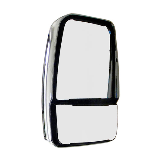Mirror Head: Chrome Deluxe Head, Adjustable Flat Glass and Adjustable Convex Glass, Driver Side