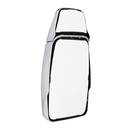 Mirror Head: Chrome, Adjustable Flat Glass w/ Top Hat, Driver Side