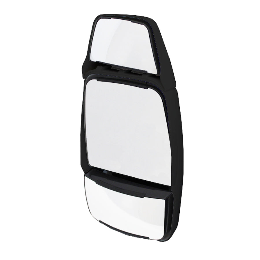 Mirror Head: Black, Deluxe w/ Top Hat, Passenger Side