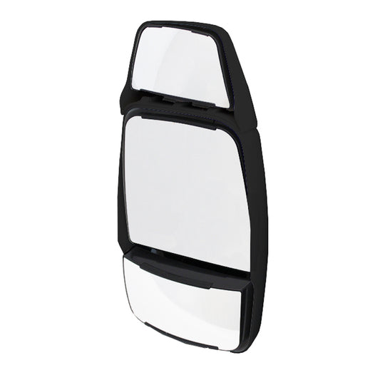 Mirror Head: Black, Deluxe w/ Top Hat, Passenger Side