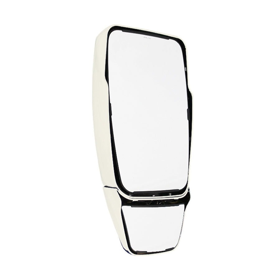 Mirror Head: White, Flat Glass w/ Top Hat, Driver Side
