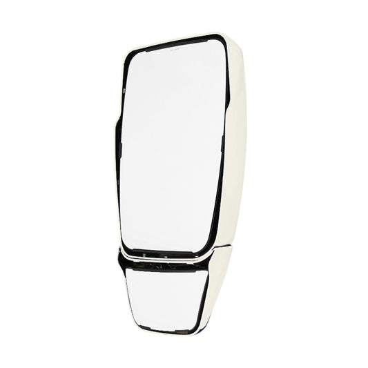 Mirror Head: White, Flat Glass w/ Top Hat, Passenger Side