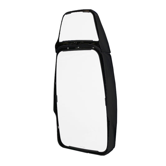 Mirror Head: Black, Flat Glass w/ Top Hat, Passenger Side