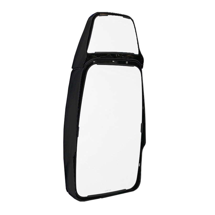 Mirror Head: Black, Flat Glass w/ Top Hat, Driver Side