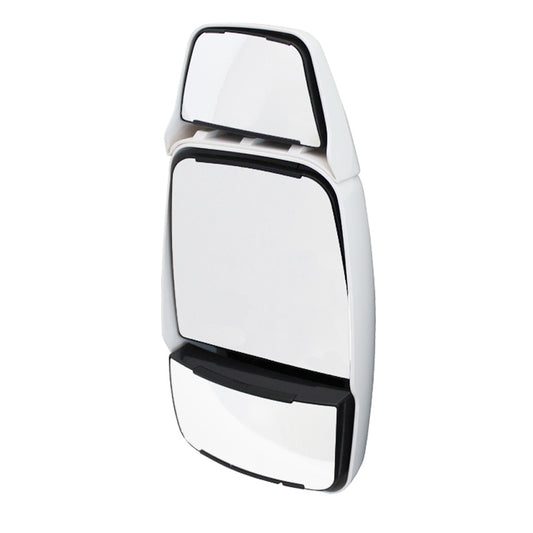 Mirror Head: White Deluxe w/ Top Hat, Passenger Side