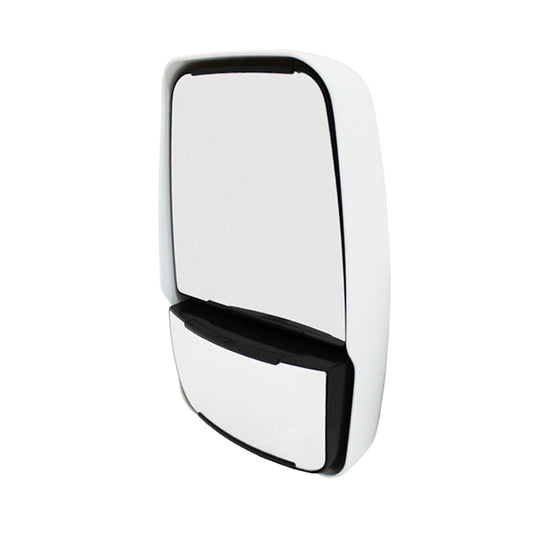 Deluxe Head: White, Flat and Convex Glass, Passenger Side